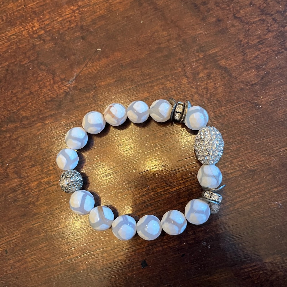 White gemstone bracelet